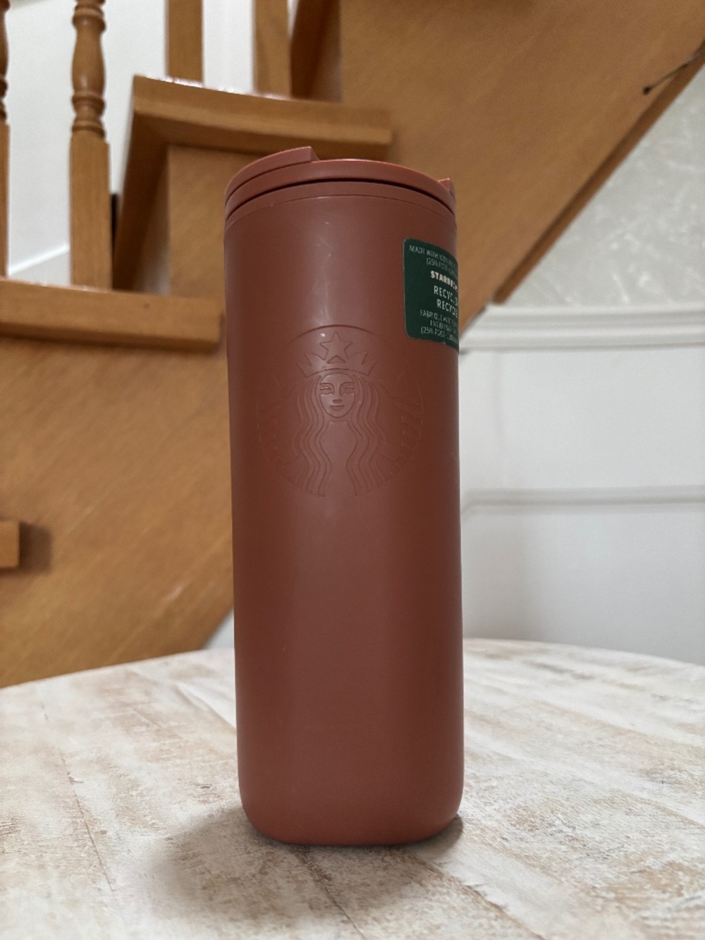 NWT Starbucks Recycled Terracotta Plastic Tumbler Travel Mug 16oz
